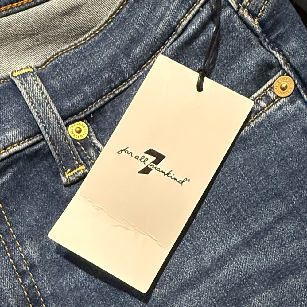 7 For All Mankind Denim Pants with Gold Accents